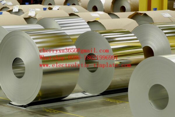 Food Grade ETP T1 T49 T53 T57 T65 700mm Electrolytic Tinplate Sheet coils SPTE TFS