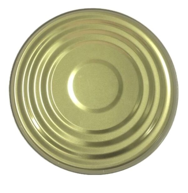 Food Packing Tinplate Tin Can Lids 153mm Diameter 603D Bottom End Golden Lacquer BPANI