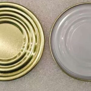 214D 70 mm Bottom End External Golden Internal White For Beverge And Fruit Can