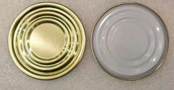 214D 70 mm Bottom End External Golden Internal White For Beverge And Fruit Can