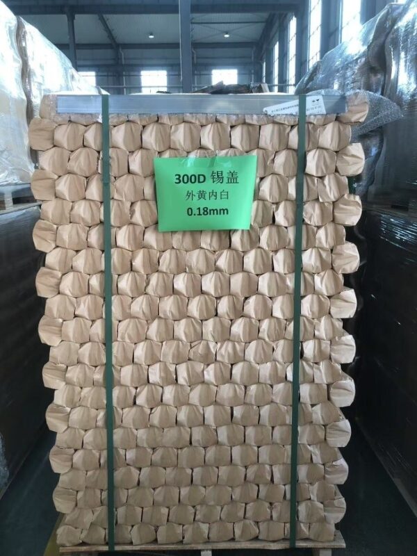 300# 73mm Diameter 0.18mm Coated Food Grade Tinplate Round Bottom Lid For Vegetable Can