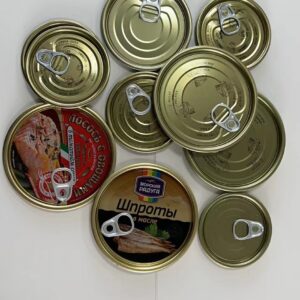 Dia 99mm Food Packaging Tinplate Bottom Lid Normal Tinned Round Bottle End