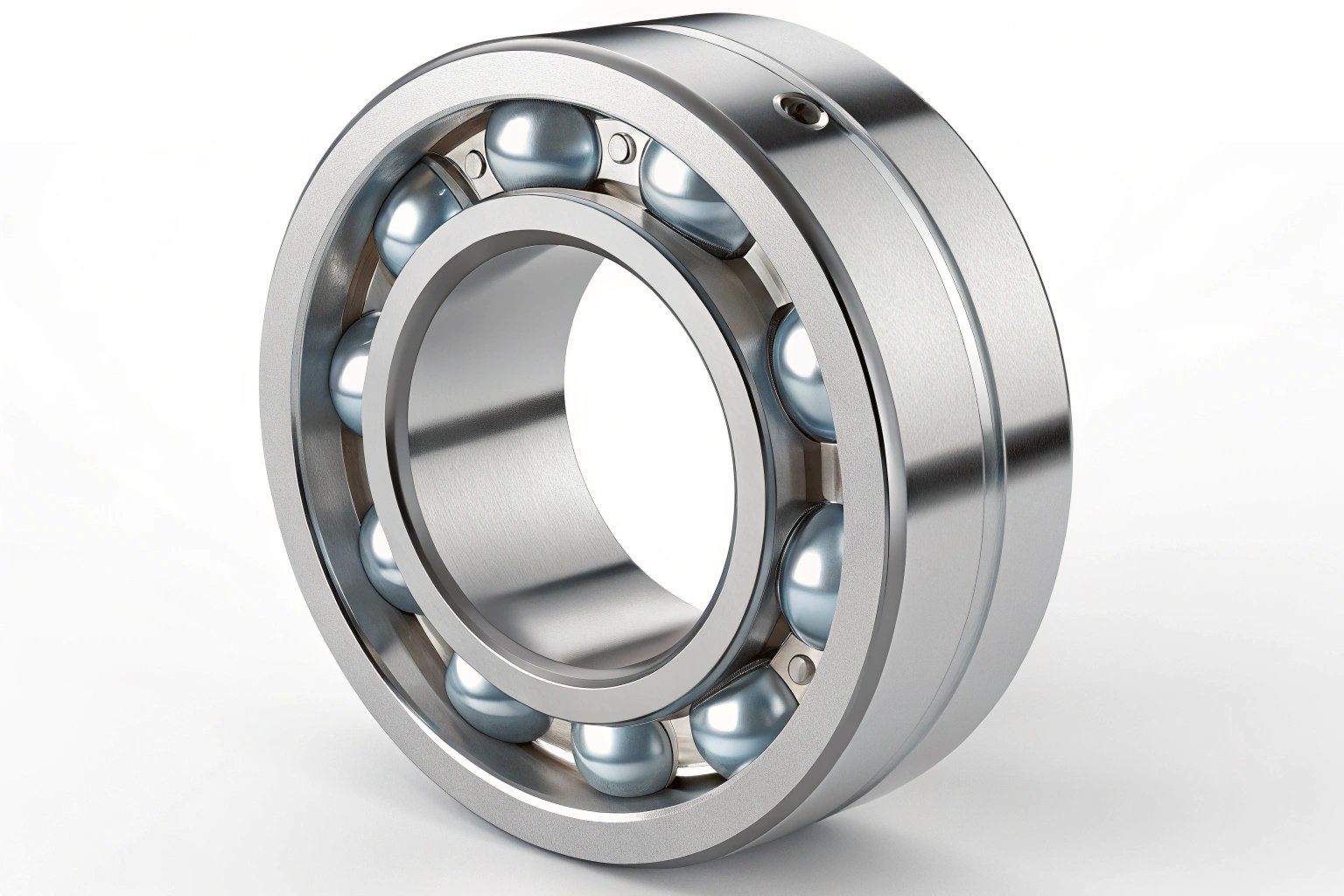 Precision-engineered ball bearing for industrial applications.