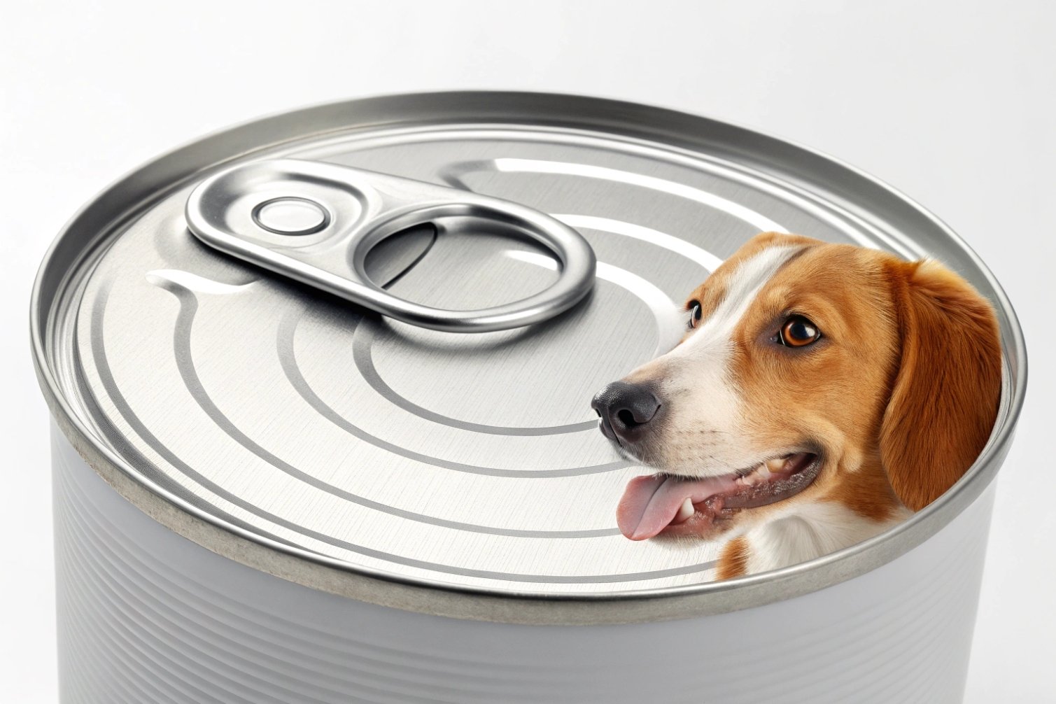 Close-up of a sealed can top without visible contents.