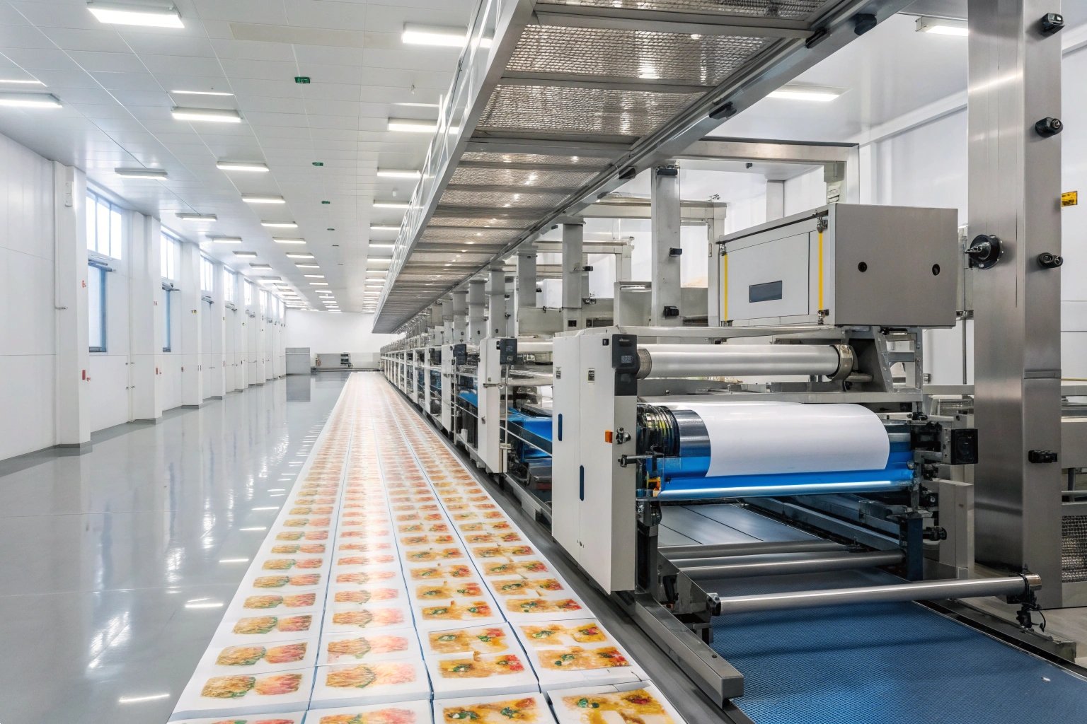 Printing Process Extended printing machine processing colorful packaging materials, high-speed production line