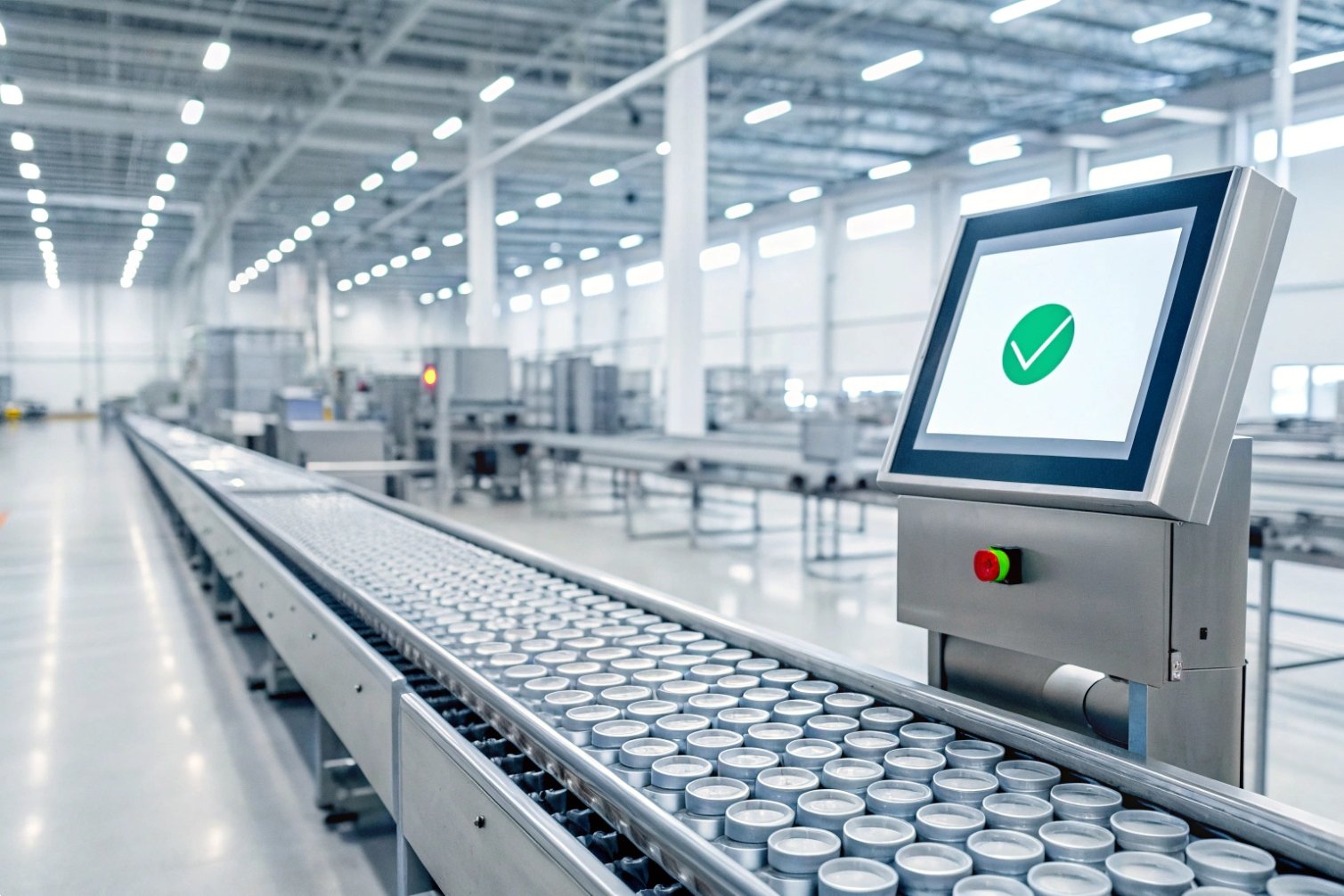 Production Line Automated production line in clean factory setting