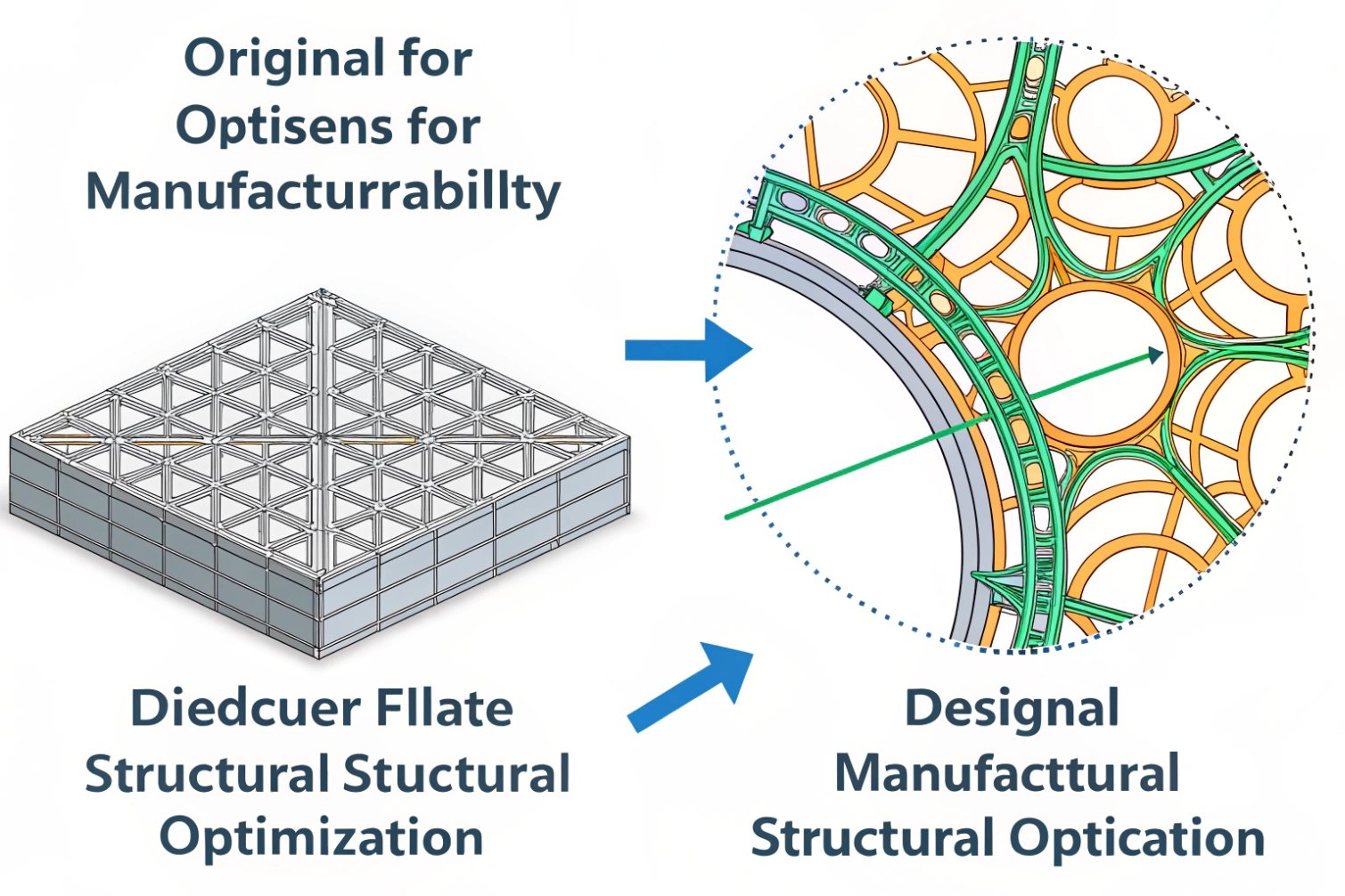 Structural Optimization Comparison of structural optimization designs.